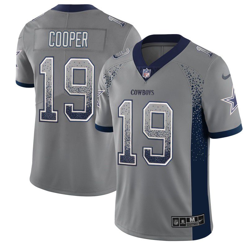 Men Dallas cowboys #19 Cooper Grey Nike Drift Fashion Color Rush Limited NFL Jerseys->dallas cowboys->NFL Jersey